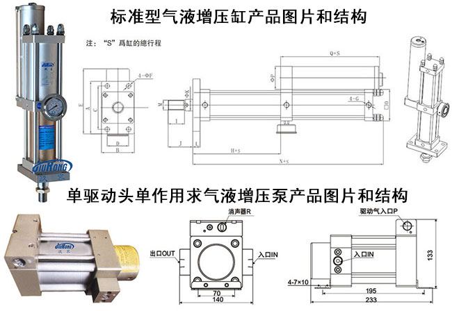 氣液增壓缸和氣液增壓泵在結(jié)構(gòu)的區(qū)別圖